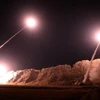 Tên lửa được phóng từ Iran nhằm vào các mục tiêu quân sự của Mỹ ở Iraq. (Ảnh: IRNA/TTXVN)