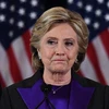 Cựu Ngoại trưởng Mỹ Hillary Clinton tại một sự kiện ở New York, tháng 11/2016. (Ảnh: AFP/TTXVN)