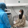 Bệnh nhân N.T.T đang cách ly và điều trị tại Bệnh viện đa khoa tỉnh Thanh Hóa. (Ảnh: Hoa Mai/TTXVN)