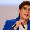 Chủ tịch CDU Annegret Kramp-Karrenbauer phát biểu tại đại hội thường niên của CDU ở Leipzig, Đức, ngày 22/11/2019. (Ảnh: AFP/TTXVN)
