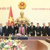 Chủ tịch Quốc hội Nguyễn Thị Kim Ngân với các Đại sứ. (Ảnh: Doãn Tấn/TTXVN)