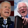 Ứng cử viên Joe Biden (trái) và Bernie Sanders. (Ảnh: AFP/ TTXVN)