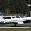 Máy bay Boeing 737 MAX 9 hạ cánh tại Seattle, Washington, Mỹ. (Ảnh: AFP/ TTXVN)