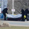 Thi thể nạn nhân tại hiện trường vụ xả súng đẫm máu ở tỉnh Nova Scotia ngày 18/4/2020. (Ảnh: Yass Tribune/TTXVN)