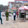 Cách ly phòng chống dịch COVID-19 tại thôn Hạ Lôi, Mê Linh. (Ảnh: Anh Tuấn/TTXVN)