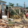 Dông lốc làm nhiều gia đình bị thiệt hại về tài sản tại Phú Thọ. (Ảnh: Trung Kiên/TTXVN)