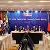 Bộ trưởng Bộ Lao động-Thương binh và Xã hội Đào Ngọc Dung chủ trì Hội nghị Hội đồng Văn hóa-Xã hội ASEAN lần thứ 23. (Ảnh: Văn Điệp/TTXVN)