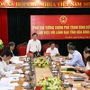 Phó Thủ tướng Trịnh Đình Dũng phát biểu tại buổi làm việc với lãnh đạo tỉnh Hòa Bình. (Ảnh: Văn Điệp/TTXVN)