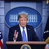 Tổng thống Mỹ Donald Trump phát biểu tại cuộc họp báo ở Washington, DC ngày 22/7/2020. (Ảnh: AFP/TTXVN)