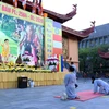Đại lễ Phật đản 2020 Phật lịch 2564 tại Việt Nam Quốc tự. (Ảnh: Xuân Khu/TTXVN)