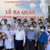 Các bác sỹ, điều dưỡng Thừa Thiên-Huế lên đường vào Đà Nẵng. (Ảnh: Mai Trang/TTXVN)