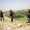 Lực lượng an ninh Afghanistan trong chiến dịch truy quét phiến quân Taliban ở Nangarhar. (Ảnh: THX/TTXVN)