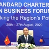 Thủ tướng Nguyễn Xuân Phúc, Chủ tịch ASEAN 2020 tại Hội nghị. (Ảnh: Thống Nhất/TTXVN)