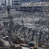 Cảnh đổ nát sau vụ nổ kinh hoàng ở kho cảng thủ đô Beirut, Liban ngày 14/8/2020. (Ảnh: THX/TTXVN)