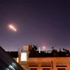 Tên lửa phòng không Syria được triển khai nhằm đánh chặn cuộc tấn công tên lửa của Isarel tại thủ đô Damascus ngày 20/7/2020. (Ảnh: THX/TTXVN)