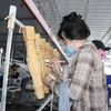 Sản xuất đồ gỗ xuất khẩu tại Công ty chế biến gỗ Triệu Phú Lộc (xã An Lập, huyện Bắc Tân Uyên, tỉnh Bình Dương). (Ảnh: Dương Chí Tưởng/TTXVN)