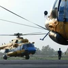 Máy bay trực thăng Mi-171 của Sư đoàn không quân 370. (Ảnh: Duy Khương/TTXVN)