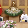 Thủ tướng Nguyễn Xuân Phúc, Bí thư Ban Cán sự Đảng Chính phủ phát biểu tại buổi làm việc. (Ảnh: Dương Giang/TTXVN)