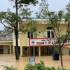Một trạm y tế xã bị ngập sâu trong nước tại Quảng Trị. (Ảnh: Thanh Thủy/TTXVN)