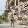 Binh sỹ Thổ Nhĩ Kỳ tuần tra tại tỉnh Idlib, Tây Bắc Syria ngày 26/5/2020. (Ảnh: AFP/TTXVN)