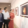 Trưng bày các tác phẩm của Cuộc thi Ảnh nghệ thuật Việt Nam năm 2020 tại Bảo tàng Mỹ thuật Thành phố Hồ Chí Minh (Quận 1). (Ảnh: Thu Hương/TTXVN) 