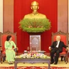 Tổng Bí thư, Chủ tịch nước Nguyễn Phú Trọng tiếp Đại sứ Cộng hòa Cuba chào từ biệt. (Ảnh: Trí Dũng/TTXVN)
