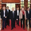 Tổng Bí thư, Chủ tịch nước Nguyễn Phú Trọng đến dự Hội nghị. (Ảnh: Trí Dũng/TTXVN)