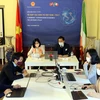 Diễn đàn trực tuyến về hợp tác kinh tế Việt Nam-Italy. (Ảnh: Ngự Bình/TTXVN)