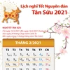 [Infographics] Lịch nghỉ Tết Nguyên đán Tân Sửu 2021