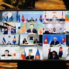 Hội nghị các Bộ trưởng kinh tế của Hiệp định đối tác kinh tế toàn diện khu vực (RCEP) lần thứ 8 tại đầu cầu các nước RCEP. (Ảnh: Trần Việt/TTXVN)