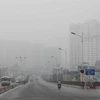 Hiện tượng sương mù tại Hà Nội. (Ảnh: Thanh Tùng/TTXVN)