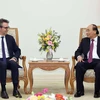 Thủ tướng Nguyễn Xuân Phúc tiếp Đại sứ EU tại Việt Nam Giorgio Aliberti. (Ảnh: Thống Nhất/TTXVN)