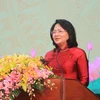 Phó Chủ tịch nước Đặng Thị Ngọc Thịnh phát biểu tại buổi lễ. (Ảnh: Phạm Minh Tuấn/TTXVN)