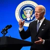 Tổng thống Mỹ Joe Biden phát biểu tại cuộc họp báo ở Washington, DC ngày 25/1/2021. (Ảnh: AFP/TTXVN)