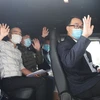 Đoàn y tế của thành phố Đà Nẵng lên đường tiếp viện Gia Lai phòng, chống dịch COVID-19. (Ảnh: Văn Dũng/TTXVN)