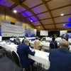 Các đại biểu tham dự Diễn đàn chính trị Libya gần Geneva, Thụy Sĩ ngày 1/2/2021. (Ảnh: AFP/TTXVN)