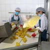 Dây chuyền sản xuất ngô ngọt của Công ty Cổ phần thực phẩm xuất khẩu Đồng Giao, Ninh Bình. (Ảnh: Đức Phương/TTXVN)