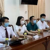 YouTuber Thơ Nguyễn làm việc tại Sở Thông tin và Truyền thông tỉnh Bình Dương chiều 16/3/2021. (Ảnh: TTXVN phát)