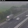 Hình ảnh xe tải 36C-316.19 đi lùi trên cao tốc. (Nguồn: cand.com.vn)