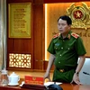 Thiếu tướng Lê Quốc Hùng, Thứ trưởng Bộ Công an phát biểu tại buổi làm việc. (Ảnh: TTXVN phát)