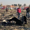 Hiện trường vụ tai nạn máy bay chở khách Boeing 737 của Hãng hàng không Ukraine ở gần Tehran, Iran ngày 8/1/2020. (Ảnh: AFP/TTXVN)