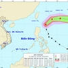 Sơ đồ đường đi của cơn bão. (Nguồn: nchmf.gov.vn)