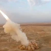 Iran phóng tên lửa đạn đạo từ dưới lòng đất. (Nguồn: Twitter)