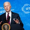 Tổng thống Mỹ Joe Biden phát biểu tại Hội nghị thượng đỉnh trực tuyến về biến đổi khí hậu. (Ảnh: AFP)