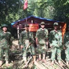 Một chốt chặn của bộ đội biên phòng Quảng Nam để tăng cường khả năng phòng chống dịch. (Ảnh: Đoàn Hữu Trung-TTXVN)