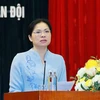 Bà Hà Thị Nga, Chủ tịch Hội Liên hiệp Phụ nữ Việt Nam. (Ảnh: Phương Hoa/TTXVN)