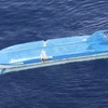 Tàu cá Nhật Bản bị chìm sau vụ va chạm. (Nguồn: Kyodo)