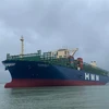 Tàu container Algeciras tới thành phố cảng Busan của Hàn Quốc ngày 27/7/2020. (Ảnh: YONHAP/TTXVN)