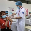 Tiêm vaccine phòng COVID-19 tại Bắc Ninh. (Ảnh: Thái Hùng/TTXVN)