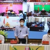 Bí thư tỉnh ủy Đồng tháp Lê Quốc Phong phát biểu tại cuộc họp. (Ảnh: Chương Đài/TTXVN)